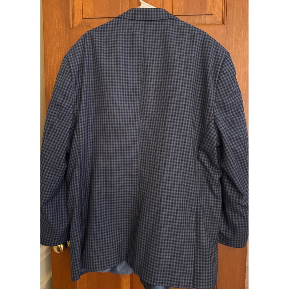 Oak Hill Sport Coat Mens 3XLT (54-56) Blue Check Two-Button Blazer Jacket‎ - Picture 3 of 14